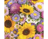 POLMAK Paper napkins Colourful Summer Flowers Background, 20 pcs.