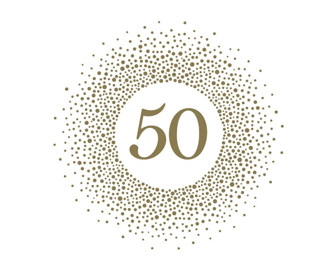 POLMAK Paper napkins 50 Golden Dots, 33 x 33 cm,  20 pcs