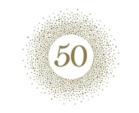 POLMAK Paper napkins 50 Golden Dots, 33 x 33 cm,  20 pcs