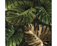 POLMAK Paper napkins Monstera on a Golden Graphic Net, 20 pcs.
