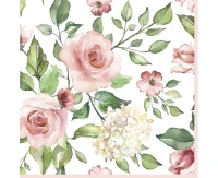 POLMAK Paper napkins Painted Baroque Bouquet on Black, 33 x 33 cm,  20 pcs.