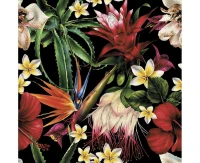 POLMAK Paper napkins Paradise Flowers on Black, 20 pcs.