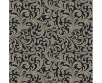 POLMAK Paper napkins Wallpaper Ornament Black&Gold, 33 x 33 cm,  20 pcs.