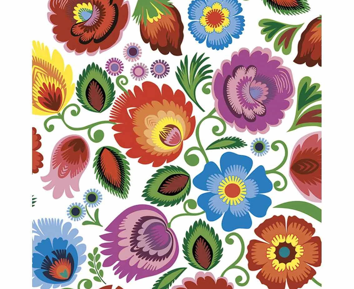 POLMAK Paper napkins Łowicz Embroidery Folk, 33 x 33 cm,  20 pcs