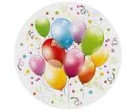 POLMAK Paper plates Birthday balloons ,18 cm, 8 pcs