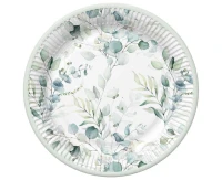 POLMAK Paper plates, Eucalyptus, 23 cm, 8 pcs.