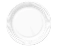 POLMAK Paper plates White, 18 cm,  20 pcs