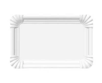 POLMAK White paper plates, 13x20 cm, 100 pcs.