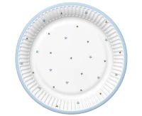POLMAK Baby Shower Blue paper plates, 18 cm, 8 pcs.