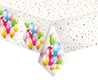 POLMAK Paper tablecloth Birthday Balloons, 120 x 180 cm