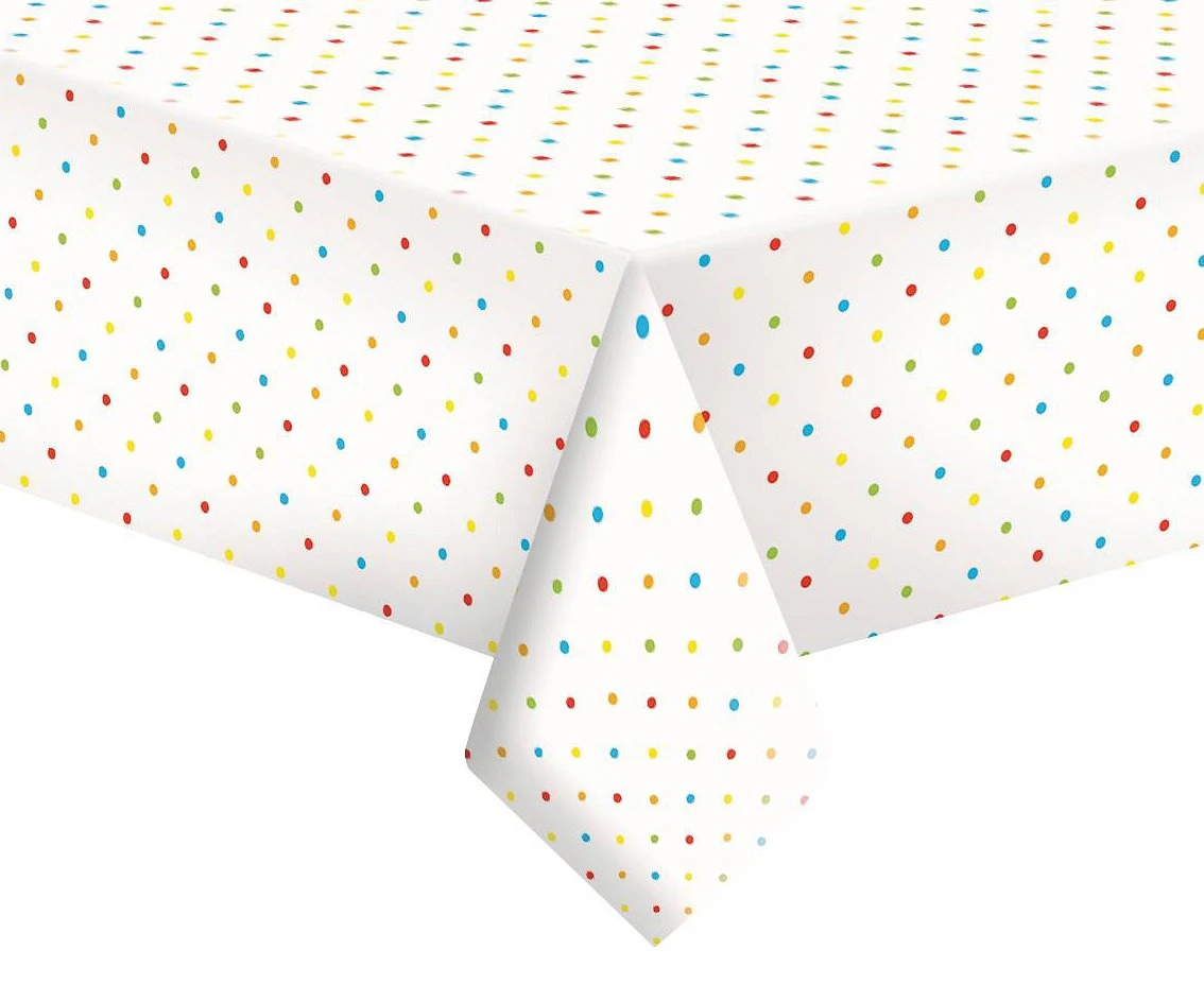 POLMAK Paper tablecloth Sweet Unicorn with Pastel Dots, 120 x 180 cm