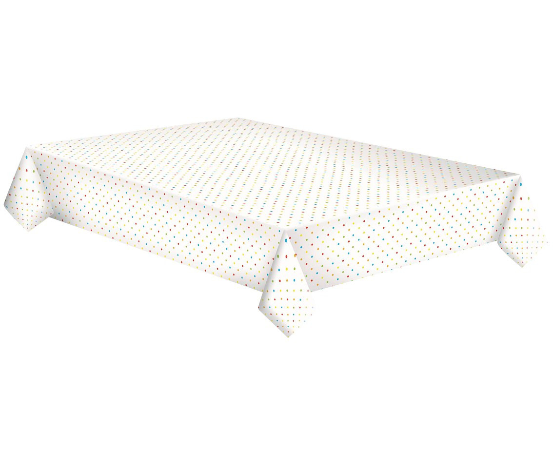POLMAK Paper tablecloth Sweet Unicorn with Pastel Dots, 120 x 180 cm