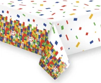 POLMAK Paper tablecloth Building Blocks Birthday, 120 x 180 cm