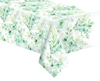 POLMAK Paper table cloth Eucalyptus Twigs, 120 x 180 cm, 1 pc