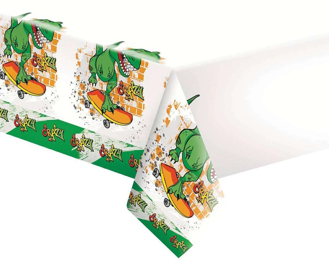 POLMAK Paper tablecloth Crazy Dino, 120 x 180 cm