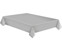 POLMAK Paper tablecloth White Dots on Grey, 120 x 180 cm
