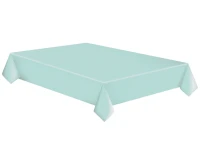 POLMAK Paper tablecloth White Dots on Mint, 120 x 180 cm