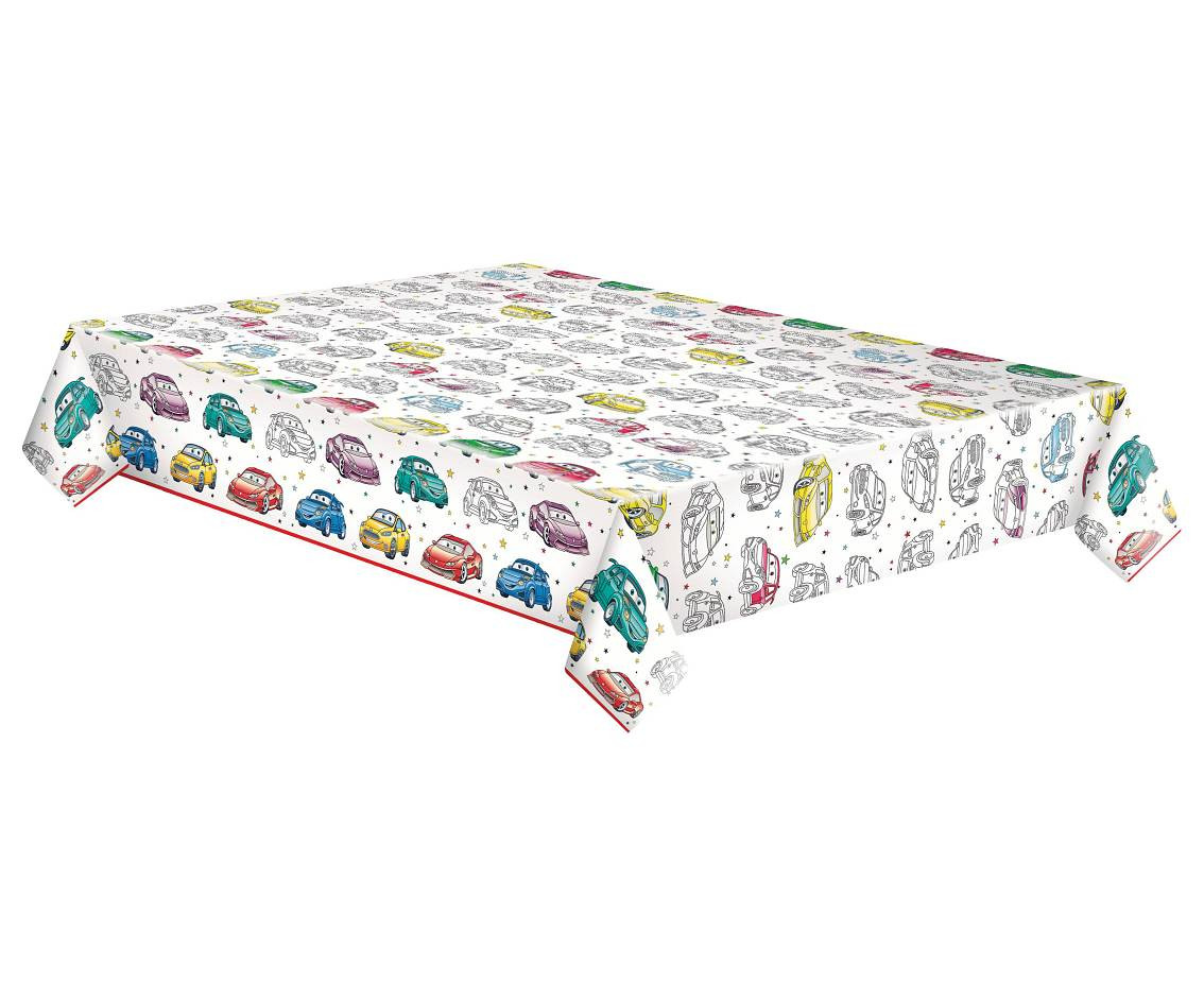 POLMAK Paper tablecloth Cartoon Cars, 120 x 180 cm