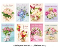 POLMAK Glitter greeting card 117x167 Namesake Set. 713 Flowers - Bouquets, Photo, Mix
