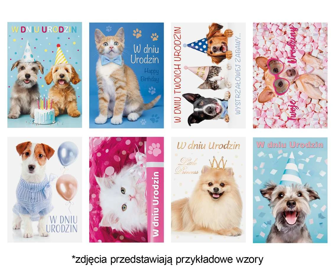 POLMAK Glittered 117x167 Birthday Set Laurel. 719 Children''s - Photo, Cats, Youth, Dogs, Animals