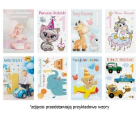 POLMAK Greeting card with glitter 117x167 Birthday Birthday set. 700 Baby - Baby, Boy, Girl