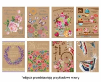 POLMAK Laurel 127x180 Name day set. 659 Graphic - Flowers, Mix, Kraft Paper