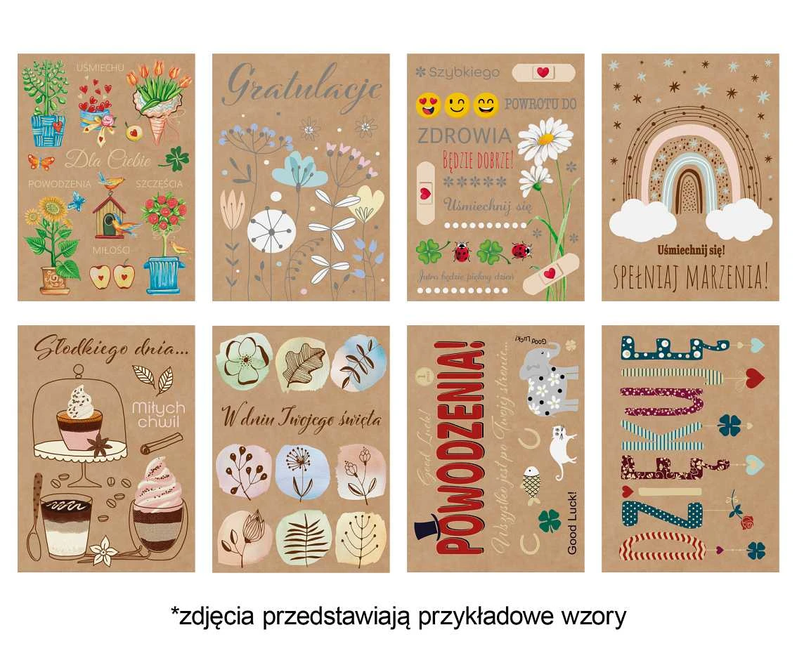POLMAK Laurel 127x180 Graphic - Flowers, Mix, Kraft Paper