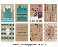 POLMAK Laurel 127x180 Birthday set. 658 Graphic - Male, Kraft Paper