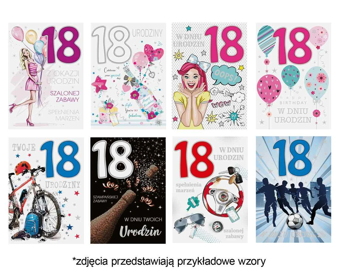 POLMAK Laurel with digits on sponges 117x167 Birthday 18th set. 699 Graphic - Boy, Numbers, Girl EOL