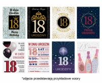 POLMAK Greeding card Lux Edition 127x180 Birthday 18th set. 722 Graphic - Boy, Girl