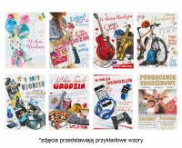 POLMAK Greeting card 127x180 Birthday Youth set. 519 Youthful - Girl, Boy, Graphic EOL