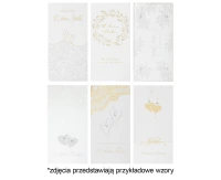 POLMAK Laura Lux Edition DLUX 105x210 Wedding Set. 604 Graphic - White, Bright, Embossing