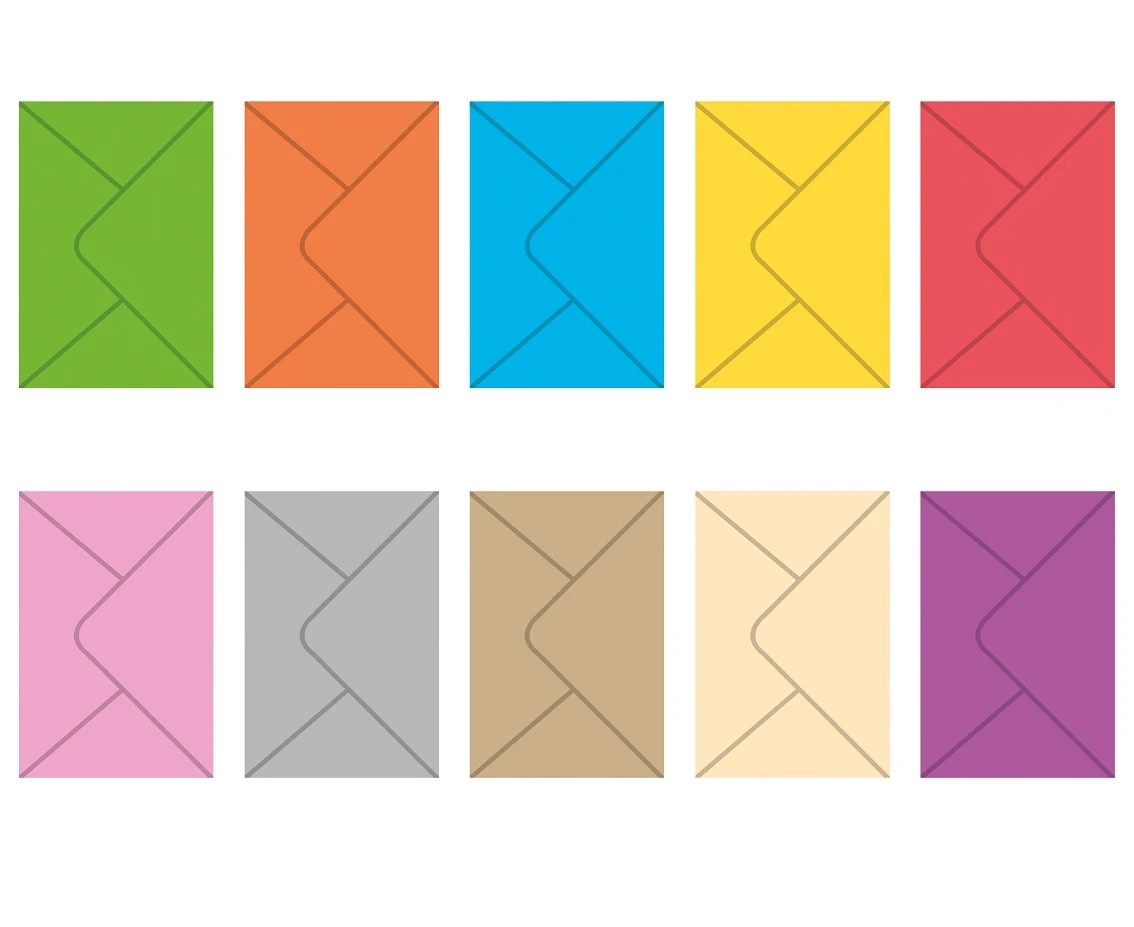 POLMAK Colored money envelopes 150x85, 50 pcs.