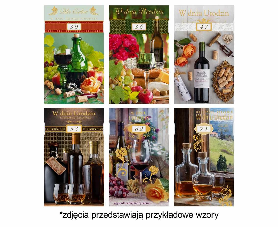 POLMAK Birthday card Numbers on wheels 115x190 Bottles - Numbers, Photo, Men''s