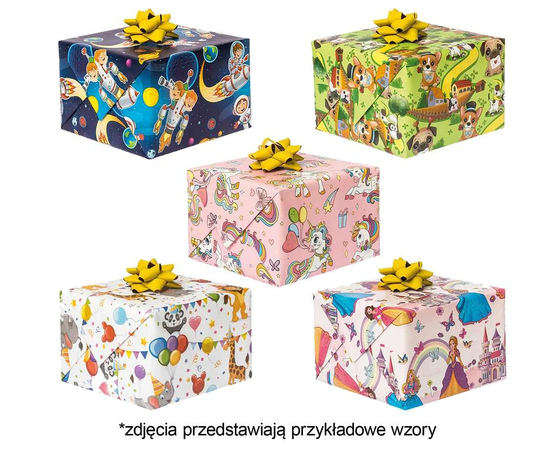 POLMAK Decorative paper P2 200x70cm roll 1 sheet General pattern 25 Children''s - Fairy Tale, Boy, Girl, Graphic