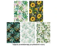 POLMAK Decorative paper P2 200x70cm roll 1 sheet General pattern 28 Graphics - Leaves, Mix, Monstera