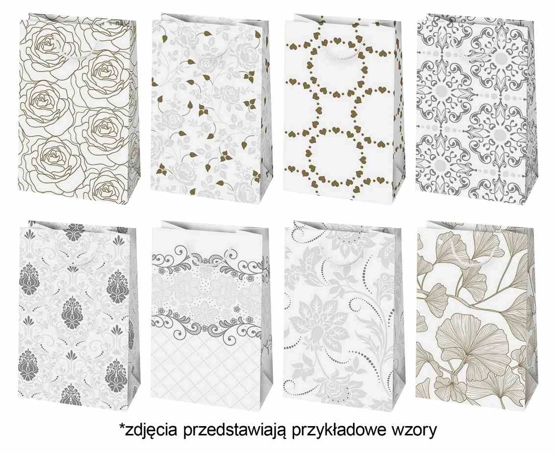 POLMAK Decorative bag T1 100x160x60 General set 20 Graphics - White, Bright, Silver, Gold, 1 pc.