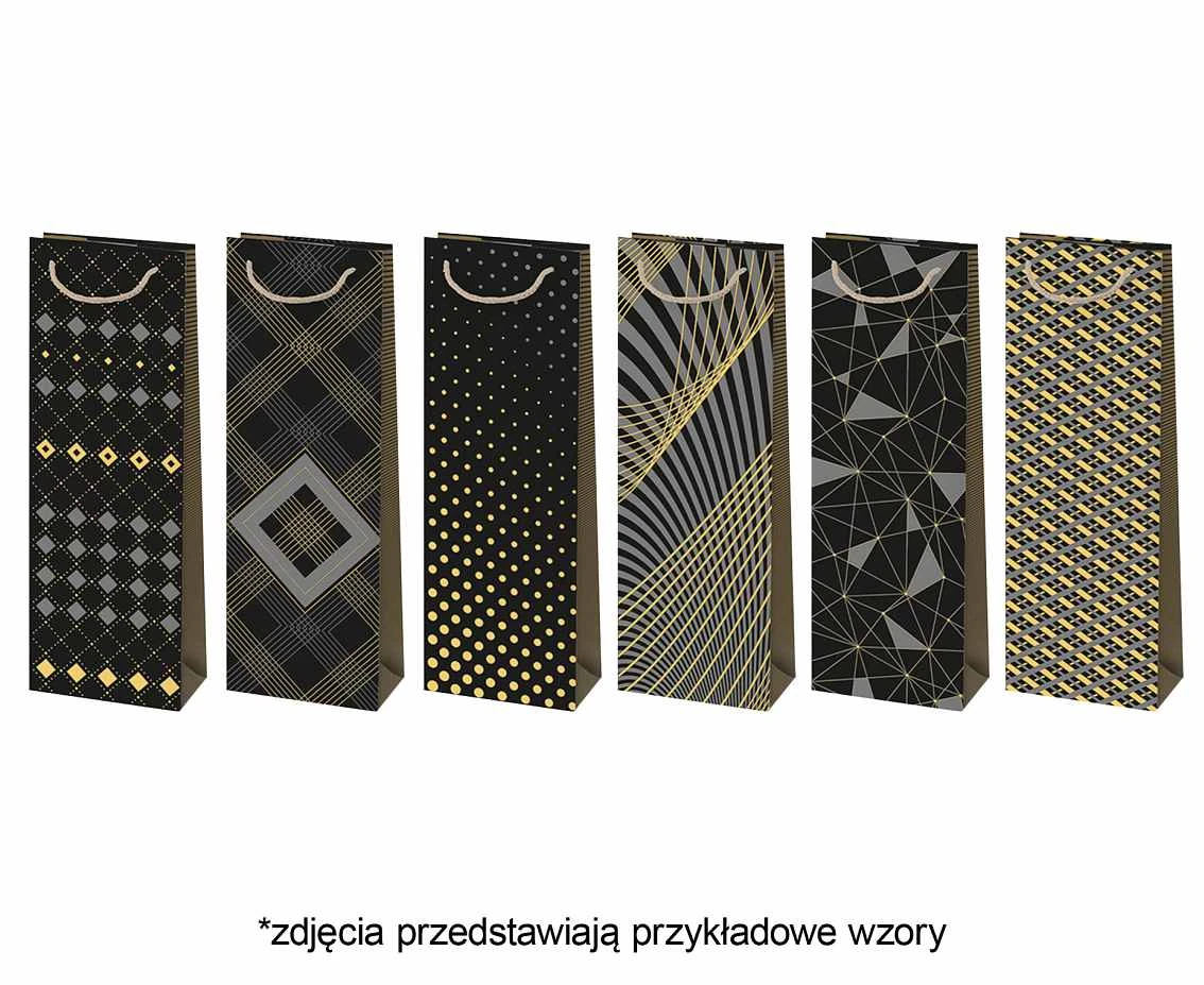 POLMAK Gold decorative bag T15Z 130x380x110 General set 15 Graphics - Dark, Feminine, Men''s, Gold, 1 pc.