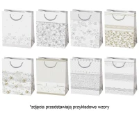 POLMAK Glitter decorative bag T3B 160x240x70 General set 8 Graphics - White, Bright, Silver, Gold, 1 pc.