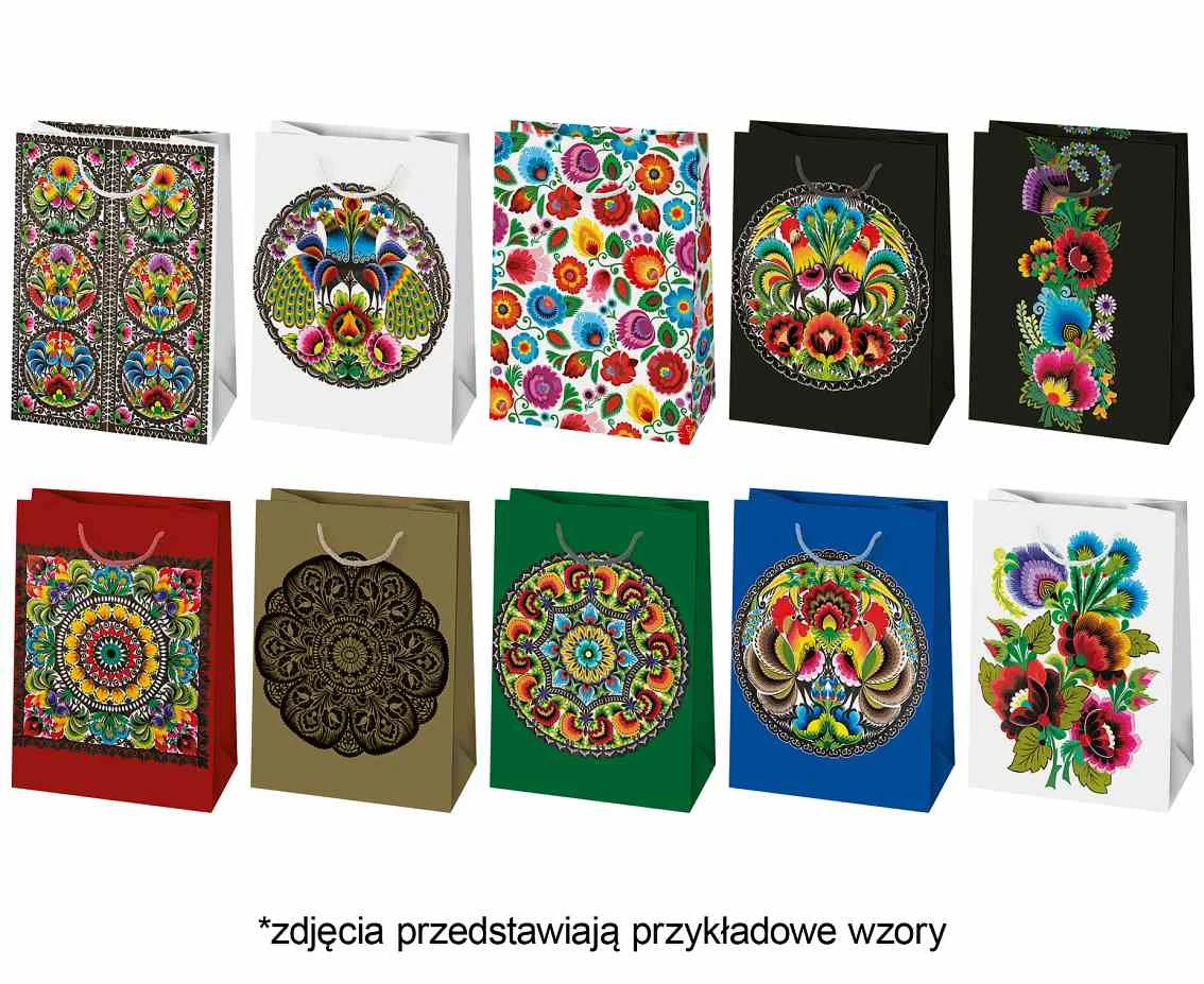 POLMAK Decorative bag T5 230x320x110 General set 193 Folk - Łowicz, Mix, 1 pcs.