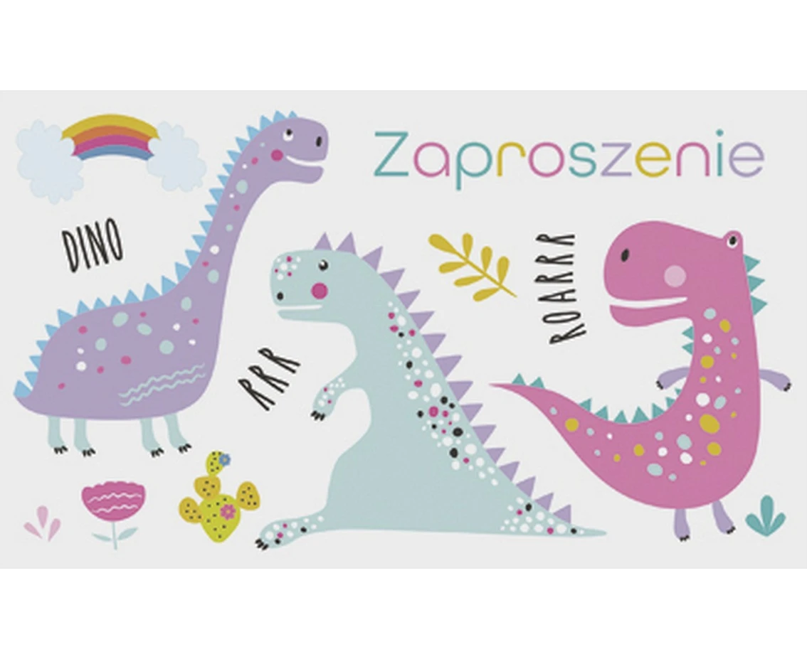 POLMAK Children''s invitation - Dinosaurs, 10 pcs.