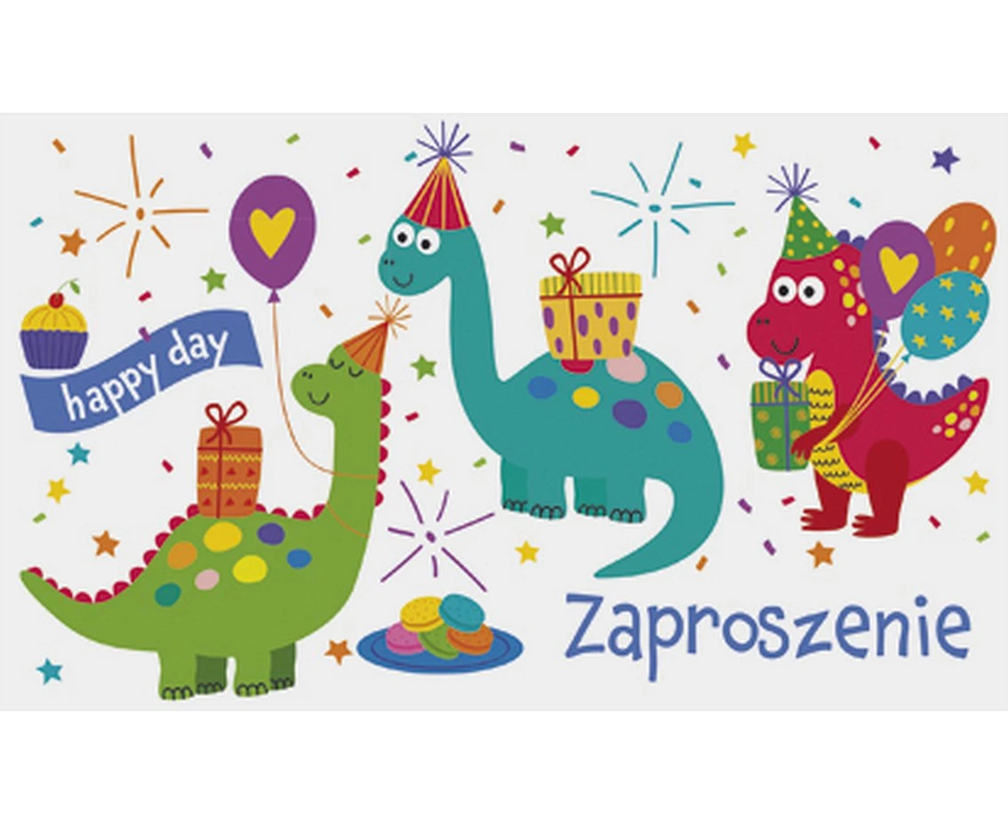POLMAK Children''''s invitation - Dinosaurs, 10 pcs. EOL