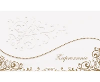 POLMAK Folding invitation White (embossed, gold), 10 pcs.