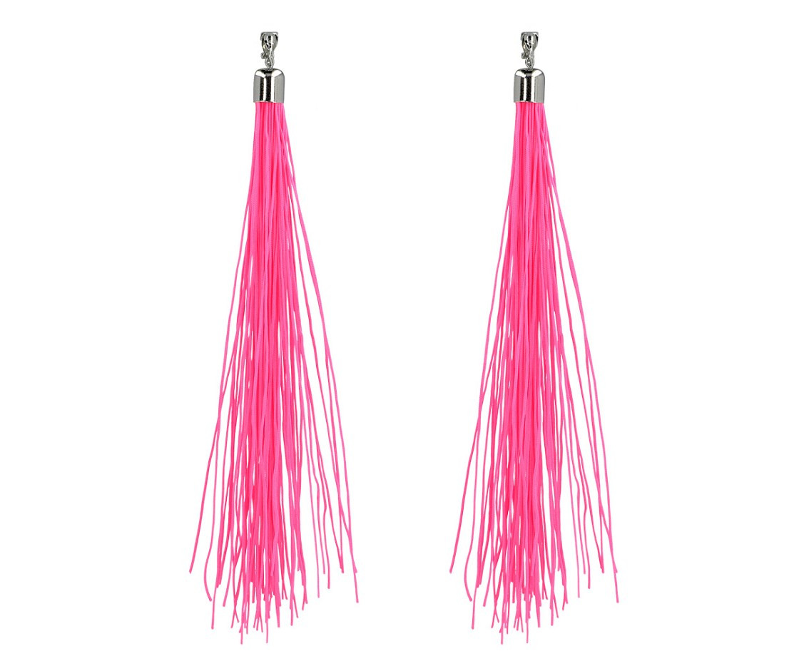 Earrings Festival neon pink