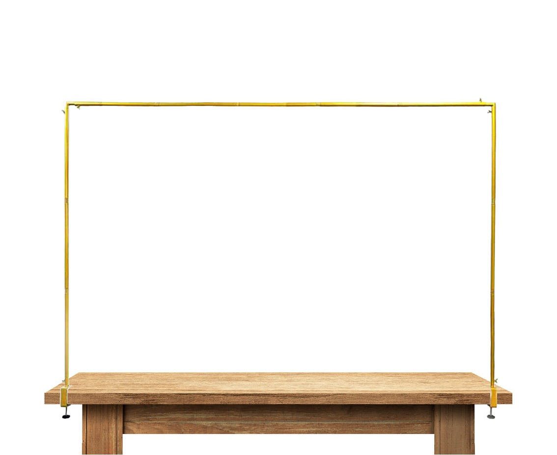 Horizontal frame, crewed to the table, 260x100 cm