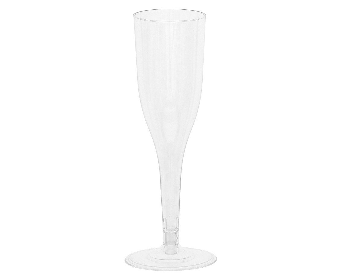 Champagne glasses, reusable, transparent, 8 pcs.