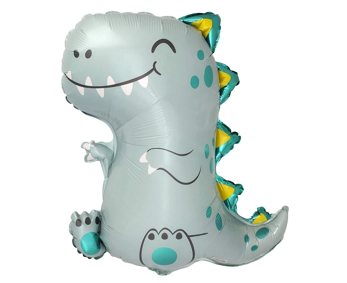 Foil balloon 24" FX - Little Dino - Rex,  unpacked (flat)