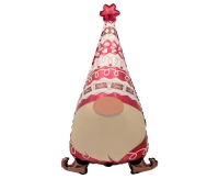 Foil balloon 24" FX - Christmas Gnome,  unpacked (flat)