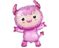 Foil balloon Little Monster (pink), FX, 86x60cm EOL