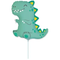Foil balloon 14" FX - Little Dino - Rex,  unpacked (flat)